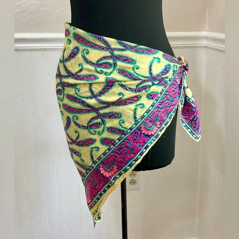 Shahzadi Silk‎ Scarf, made in India. 35” Square.